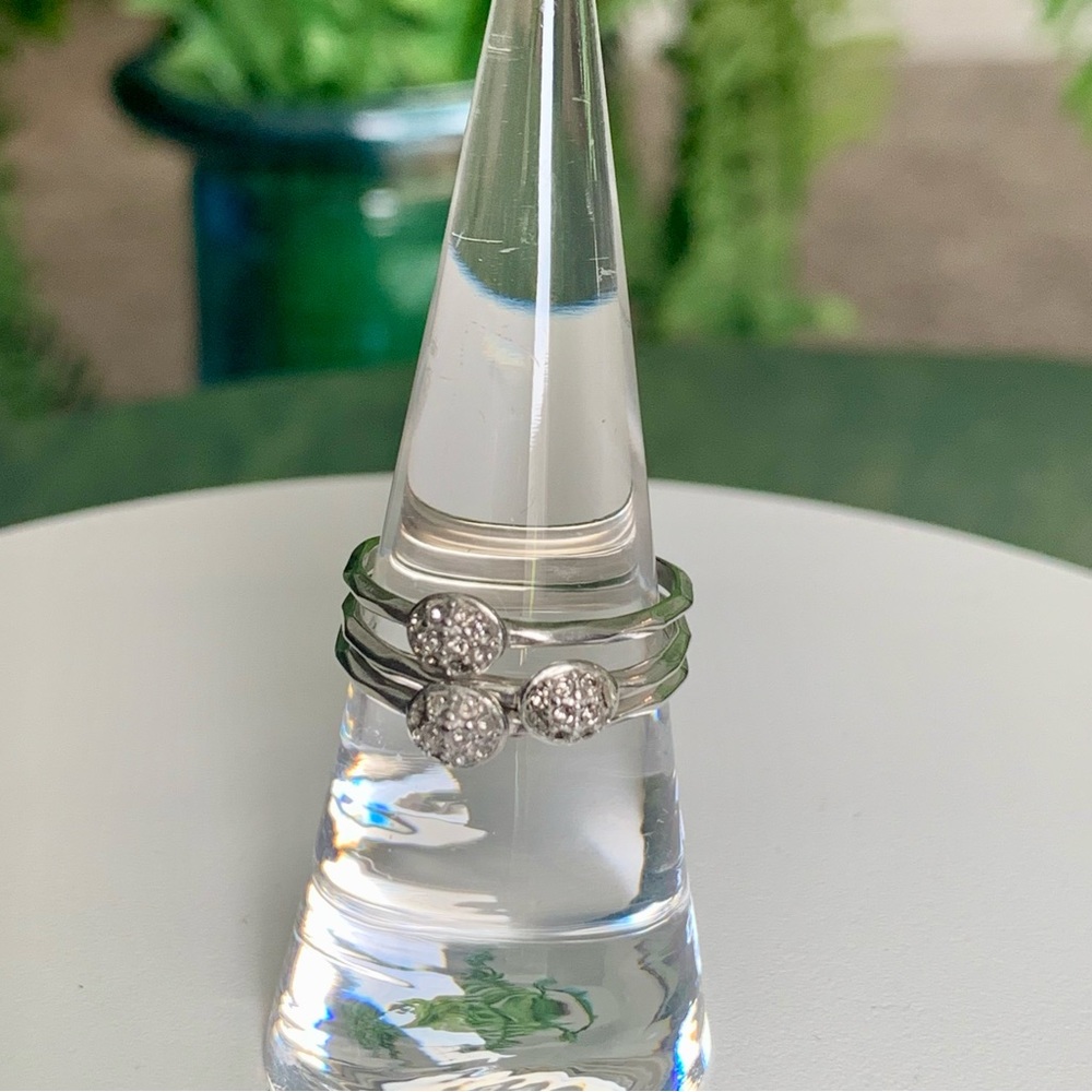 Sterling Stella & Dot - Ann Stackable Rhinestone … - image 1